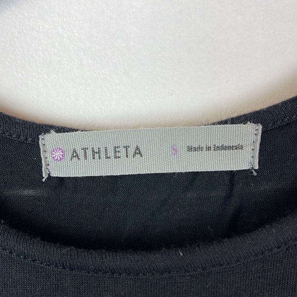 Athleta sun kissed black and white stripe midi dress size small - Picture 6 of 7